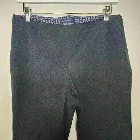 Lands end women's black side zip black tapered pants size 8P - Picture 4 of 8